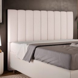 Cabeceira Cama Box Painel Queen 160cm Dália W01 Linho Cru - Lyam Decor - 1