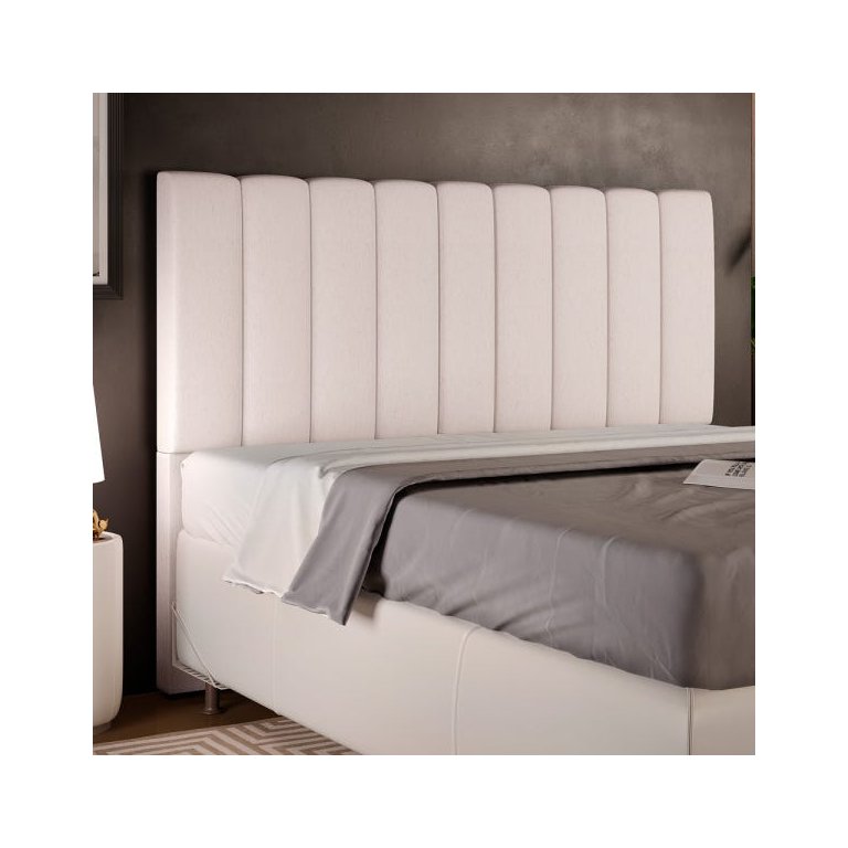 Cabeceira Cama Box Painel Queen 160cm Dália W01 Linho Cru - Lyam Decor