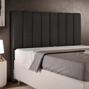 Ver imagem 1 de Cabeceira Cama Box Painel Casal 140 cm Dália W01 Linho Chumbo - Lyam Decor