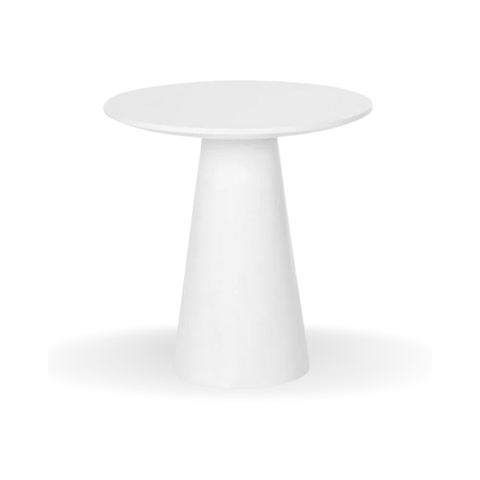 Mesa Bistrô Cone 60 cm Tampo Laca Branca Base Branca Personal Decor Design Branco