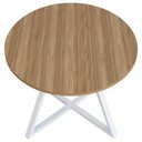 Ver imagem 4 de Mesa de Jantar Idea A03 4 Lugares Redonda MDP 110cm Nogal Sevilha Lyam Decor