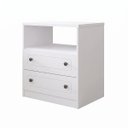 Ver imagem 2 de Mesa de Cabeceira Fort em MDF 56,7x65cm 2 Gavetas Branco 1327