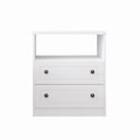 Ver imagem 3 de Mesa de Cabeceira Fort em MDF 56,7x65cm 2 Gavetas Branco 1327