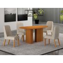 Ver imagem 1 de Conjunto Jantar 4 Cadeiras Maciça 1,35x90 Iza - Arbo Design