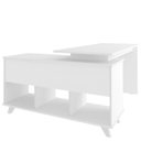 Ver imagem 6 de Mesa para Escritório Home Office Escrivaninha Gold A02 Branco 2 Gavetas - Lyam Decor