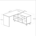 Ver imagem 5 de Mesa para Escritório Home Office Escrivaninha Gold A02 Branco 2 Gavetas - Lyam Decor
