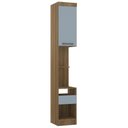 Ver imagem 1 de Mesa Cabeceira Modulado 38cm 1 Porta 1 Gaveta Delphi Avelã/grey L01 - Mpozenato