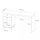 Ver imagem 5 de Mesa para Escritório Home Office Escrivaninha Sky A02 Olmo Branco - Lyam Decor