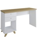 Ver imagem 1 de Mesa para Escritório Home Office Escrivaninha Sky A02 Olmo Branco - Lyam Decor