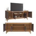 Ver imagem 3 de Rack Sala 4 Portas Cinza Pérola Noce Adria Casa D
