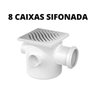 Kit Com 8 Caixa Sifonada Inox Tigre 100x100x50 - 1