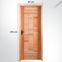 Ver imagem 2 de Kit Porta Pronta Maciça de Eucalipto 214x87x14cm PM97 Abertura Direita Cruzeiro Portas