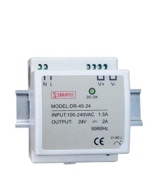 Fonte Chaveada E110/220v S24vcc 45w2a Trilho Din 7867 - 1