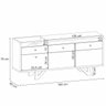 Aparador Buffet Bar para Sala 2 Portas 2 Gavetas Valentim B01 Nature Off White - 5