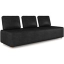 Ver imagem 2 de Sofá 3 Lugares 222cm Sala de Estar Rovier Sintético Preto Z32 - Mpozenato