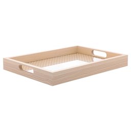 Bandeja Retangular de Mdf Fundo Treliça 35x 4x 25cm - 1