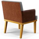 Ver imagem 4 de Kit 2 Poltronas Decorativas Beatriz W01 Linho Cinza Escuro Corano Marrom - Lyam