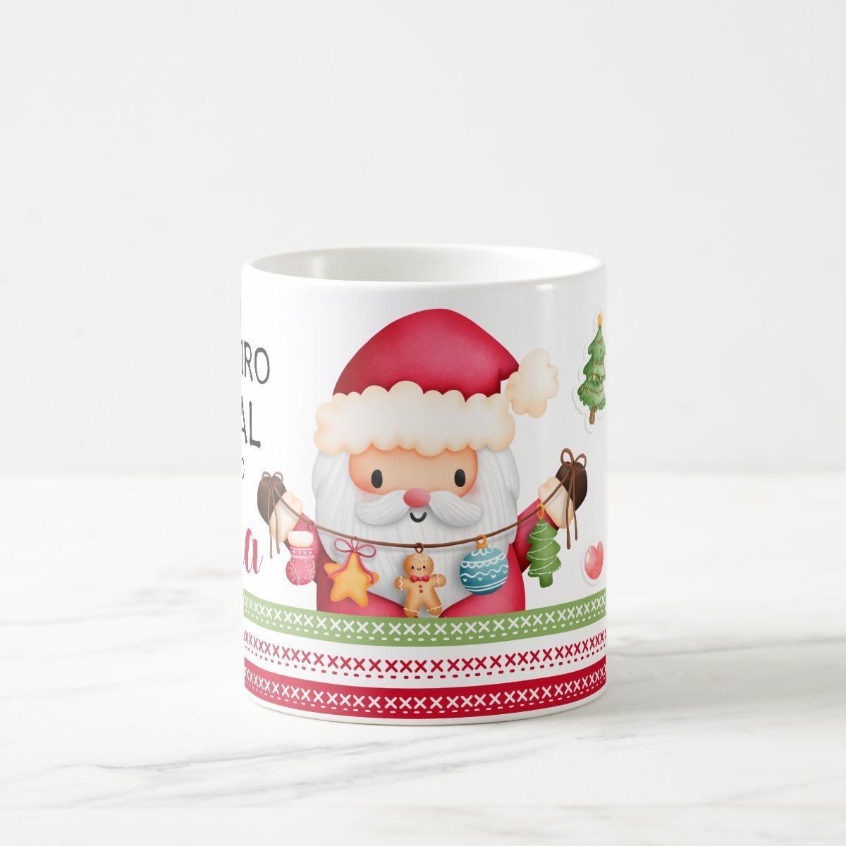 Caneca Personalizada Com Frase Primeiro Natal Titia Familia - 4