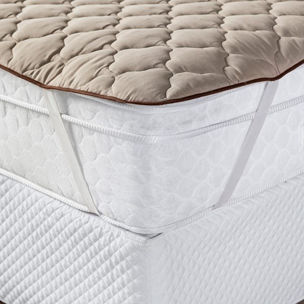 Protetor Pillow Top Caqui Queen Super Volumoso 300 Gramas/m² - Tecido Microfibra - 3