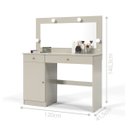 Ver imagem 3 de Penteadeira Camarim 2 Gavetas 1 Porta Lara Off White