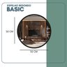Espelho Basic Redondo 50cm Moldura Alumínio - 4