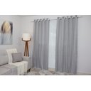 Ver imagem 2 de Cortina Cinza-claro Sala/quarto Tecido Com Renda 3,00 X 2,70 Oferta
