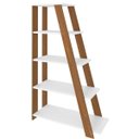 Ver imagem 1 de Estante Multiuso com 05 Prateleiras Star A02 134x82 Freijó Branco - Lyam Decor