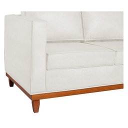 Kit Sofá 2 e 3 Lugares 180cm Europa Bouclé Branco - Amarena Móveis - 9