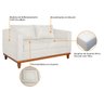 Kit Sofá 2 e 3 Lugares 180cm Europa Bouclé Branco - Amarena Móveis - 5