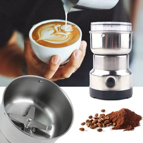 Moedor Triturador de Café Sementes Elétrico Aço Inox Mini 220v