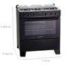 Fogão 5 Bocas Preto com Mesa Inox Atlas Mônaco Plus Bivolt - 5