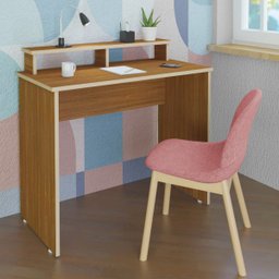 Mesa para Escritório Escrivaninha Anny A02 Freijó - Lyam Decor - 2