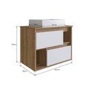 Ver imagem 3 de Gabinete para Banheiro Suspenso 60cm com 2 Gavetas Mel Branco Lvp03 Versato Nova Móbile