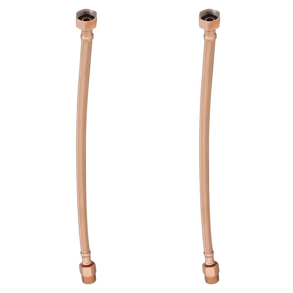 Kit 2 Engate Mangueira Flexível Rose Trançado Aço Inox 60cm - 1
