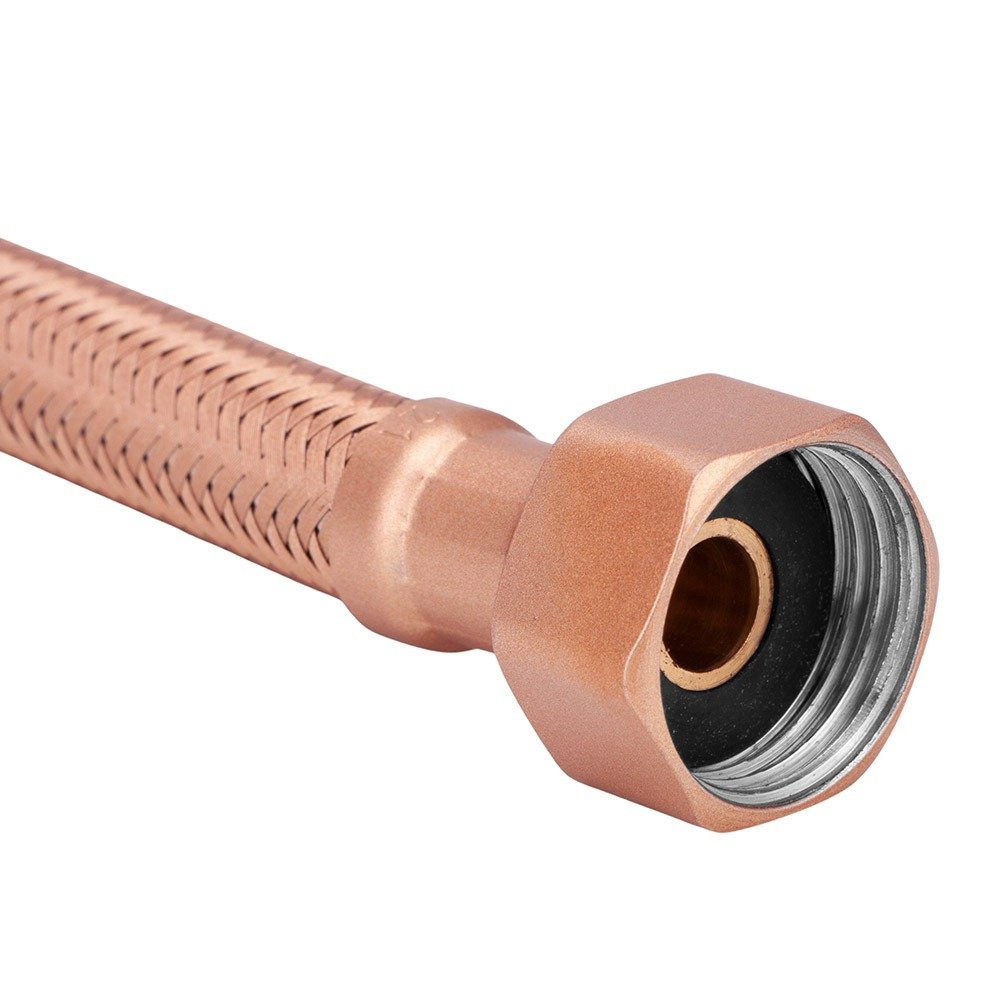 Kit 2 Engate Mangueira Flexível Rose Trançado Aço Inox 60cm - 3