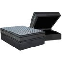 Ver imagem 1 de Cama Box Baú Casal: Colchão Molas Superpocket Ensacadas Ortobom Orthotel Luxo + Base Crc Suede