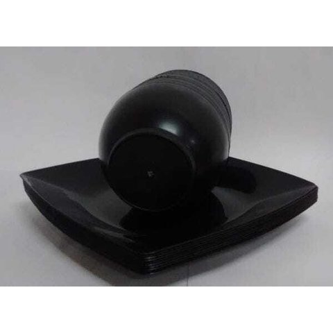 Jogo 5 Pratos Quadrados 5 Cumbucas 400ml Preta