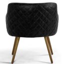 Ver imagem 7 de Poltrona Decorativa Pés Palito Jade D02 Linho Cinza C-416 Tressê Corano Preto - Lyam Decor