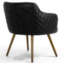 Ver imagem 6 de Poltrona Decorativa Pés Palito Jade D02 Linho Cinza C-416 Tressê Corano Preto - Lyam Decor