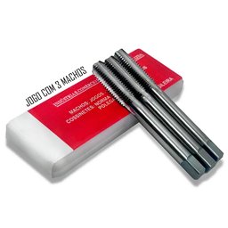 Jogo de Macho Aço Rápido - Rosca Esquerda - M9 X 1,25 -3 Pçs - 1