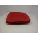 Ver imagem 2 de Kit 20 Prato Quadrado Vermelho Lanche Churrasco