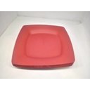 Ver imagem 3 de Kit 20 Prato Quadrado Vermelho Lanche Churrasco