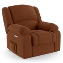 Ver imagem 7 de Poltrona do Papai Reclinável Pietra Elétrica Led Massagem Fh9 Veludo Terracota - Mpozenato