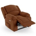 Ver imagem 1 de Poltrona do Papai Reclinável Pietra Elétrica Led Massagem Fh9 Veludo Terracota - Mpozenato