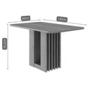 Ver imagem 3 de Mesa de Sala Jantar Ariela C/ Tampo Madeirado 130x80cm Cinamomo - Cimol