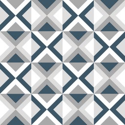 Adesivo de Azulejo Geométrico Azul e Cinza Arte Destaque - 2