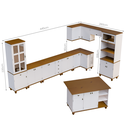 Ver imagem 6 de Cozinha Modulada Retrô Off White/ Nogueira