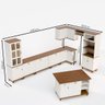 Cozinha Modulada Retrô Off White/ Nogueira - 6