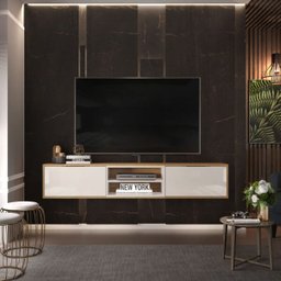 Rack Suspenso Classic 180cm Cool Home Nature/Off White - 1