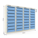 Ver imagem 3 de Armário de Aço para Correspondência 32 Portas - Nk 2716 Nilko Armários Azul Sky Chave Padrão